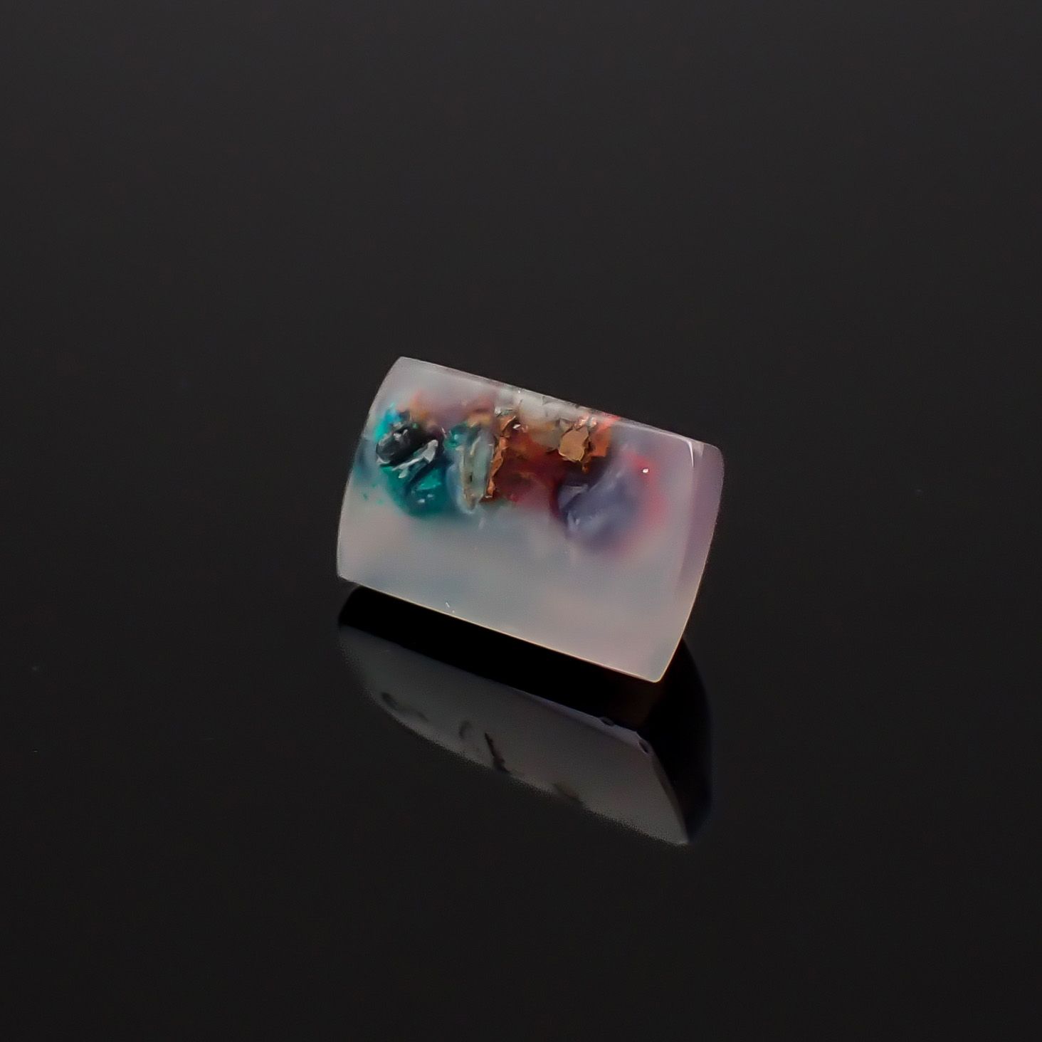 コッパークリソコラインカルセドニー インドネシア産 6.14ct / 13.8x8.3mm前後 [260932798]