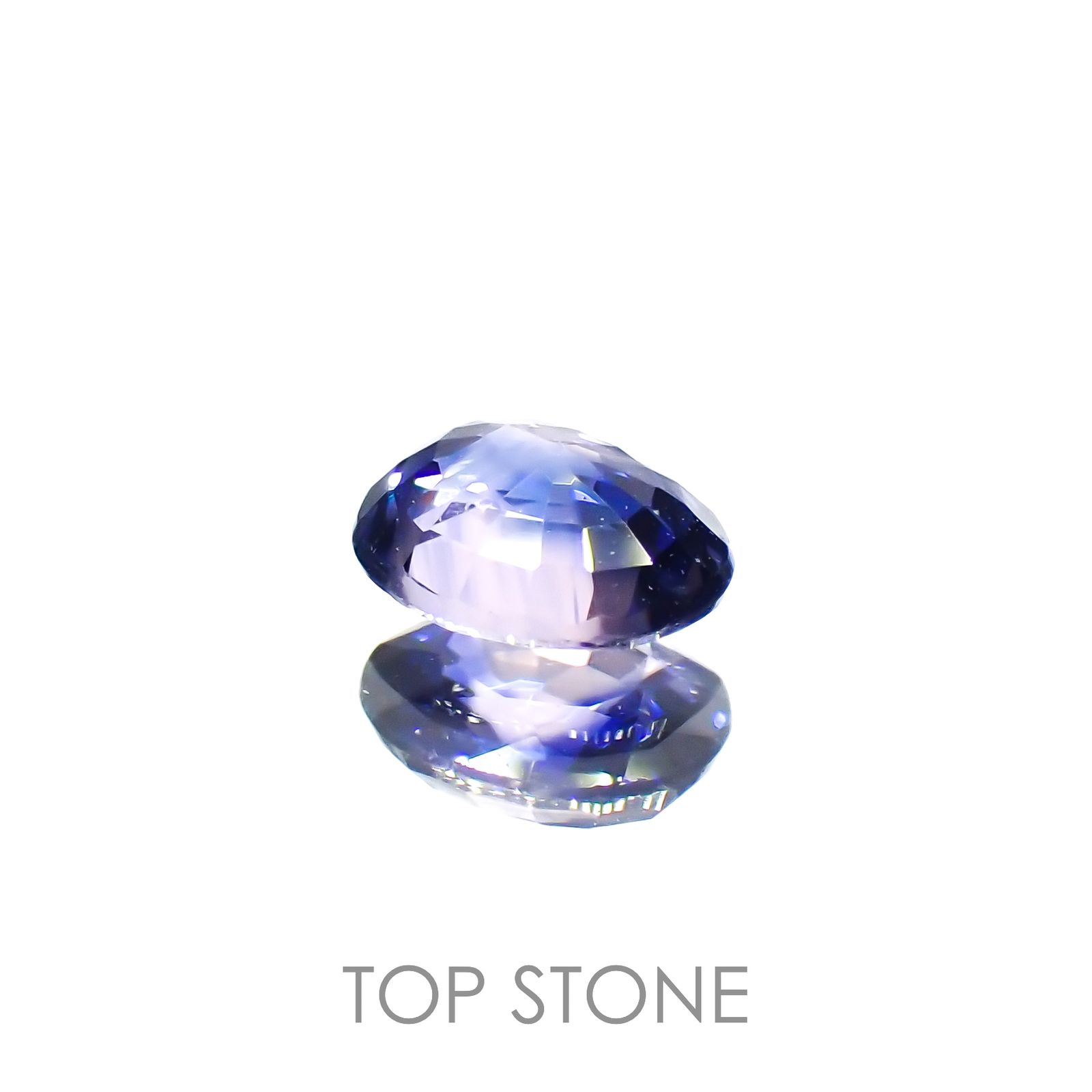 バイカラーサファイア(宝石名サファイア)マダガスカル/タンザニア産 0.31ct 識別済[230320905]4.5x3.5mm前後