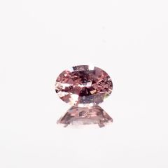 パパラチャサファイア(宝石名サファイア/別名パパラチャ・サファイア)スリランカ産 0.126ct ソ付(日独)[221219642]3.53x2.57mm前後