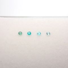 パライバトルマリン カラーグラデーション4pcsセット ブラジル産 0.13ct(4pcs合計)[230220487]2x2mm前後
