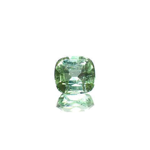グリーントルマリン(宝石名トルマリン)アフガニスタン産 1.10ct 識別済[240527792]6.2x5.9mm前後