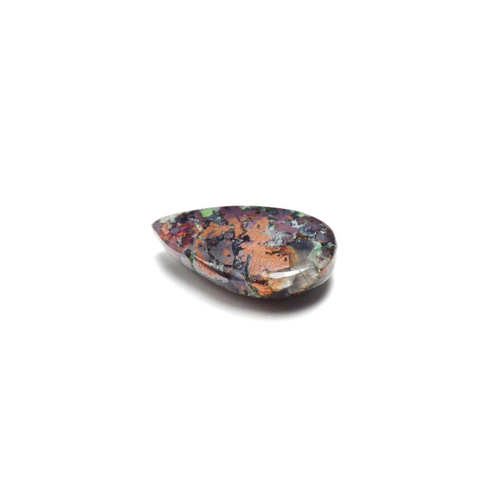 コッパークリソコラインカルセドニー インドネシア産 41.18ct[240125552]27.3x16.4mm前後