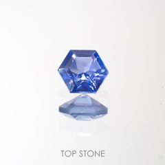◇ヘキサゴンカット◇サファイア(宝石名サファイア)マダガスカル産 0.25ct 識別済[220113883]3.5x3.4mm前後