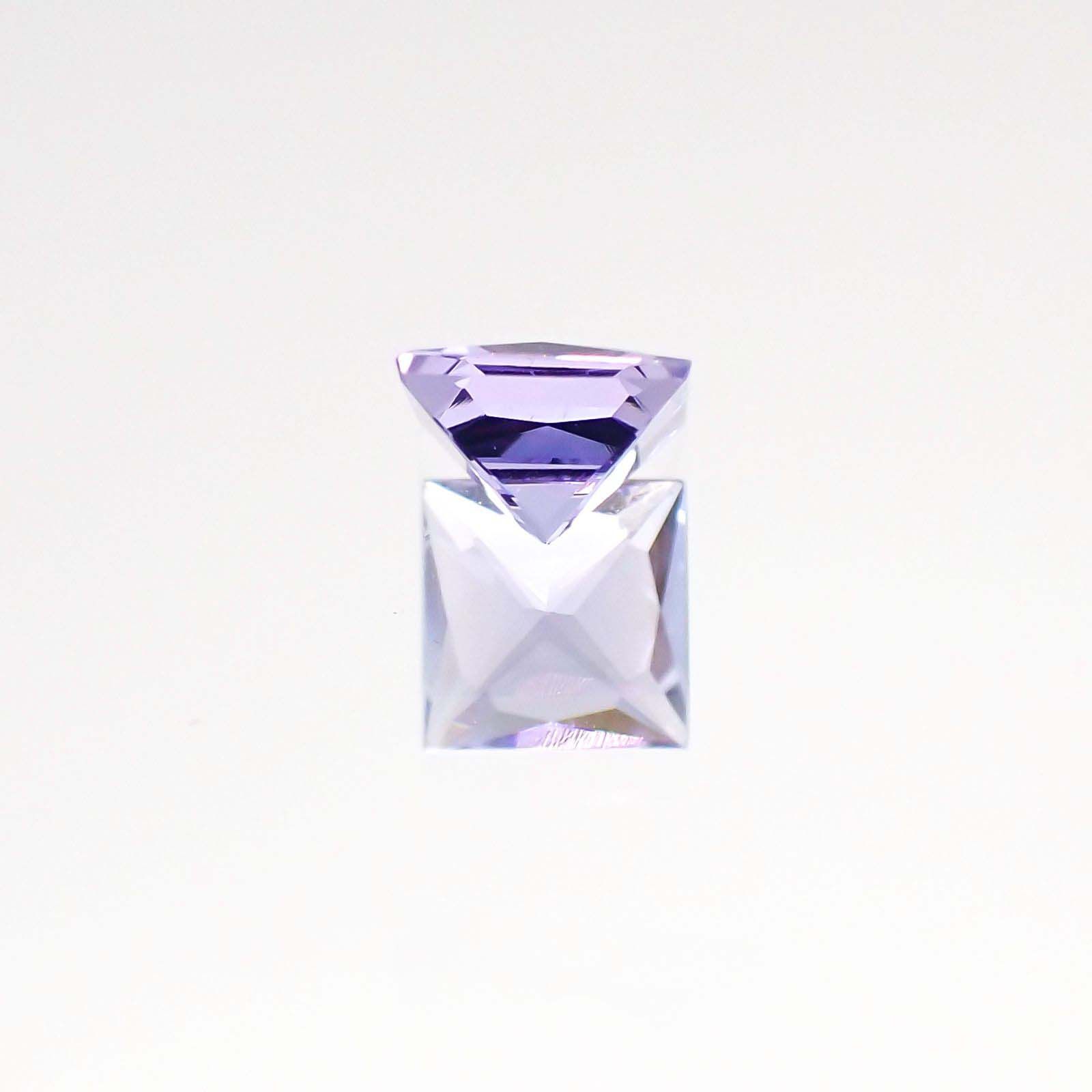 ◇プリンセスカット◇タンザナイト(宝石名タンザナイト)タンザニア産 0.39ct 識別済[230723009]4.3x4.2mm前後