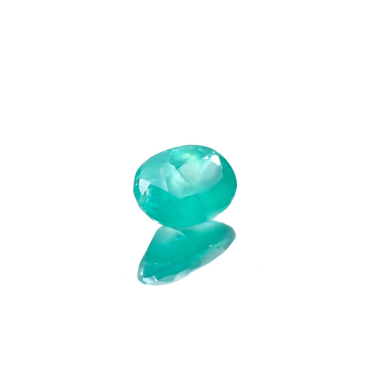 ブルーグリーンスミソナイト(宝石名スミソナイト)ナミビア産 0.64ct 識別済[250430295]5.8x4.1mm前後