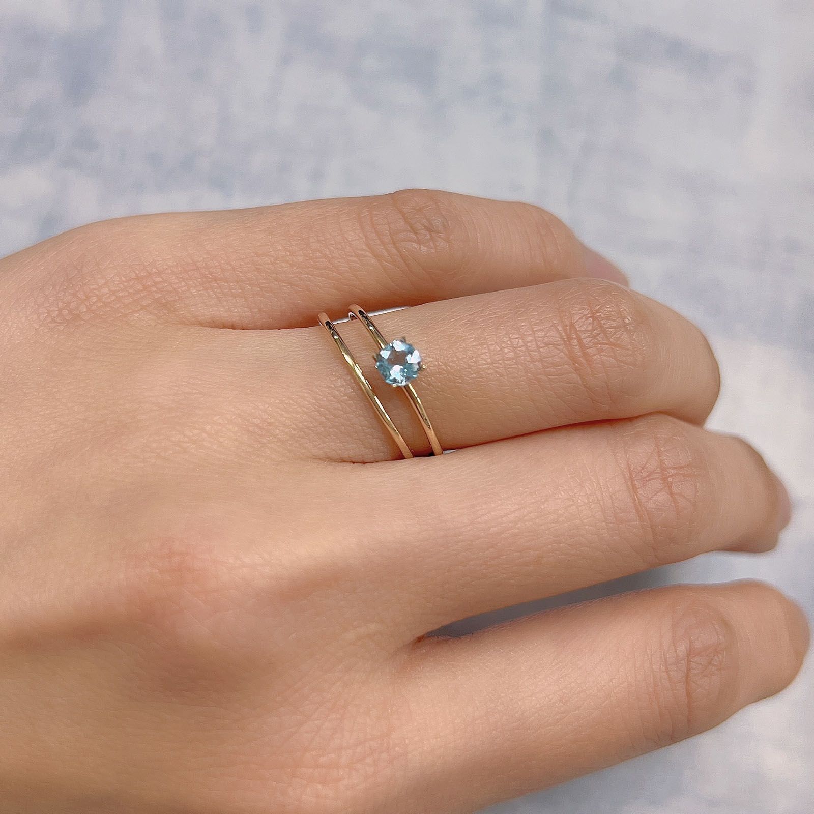 ◇オクタゴンカット◇スイスブルートパーズ(宝石名ブルー・トパーズ)ブラジル産 0.33ct 識別済[220113906]4x3.9mm前後