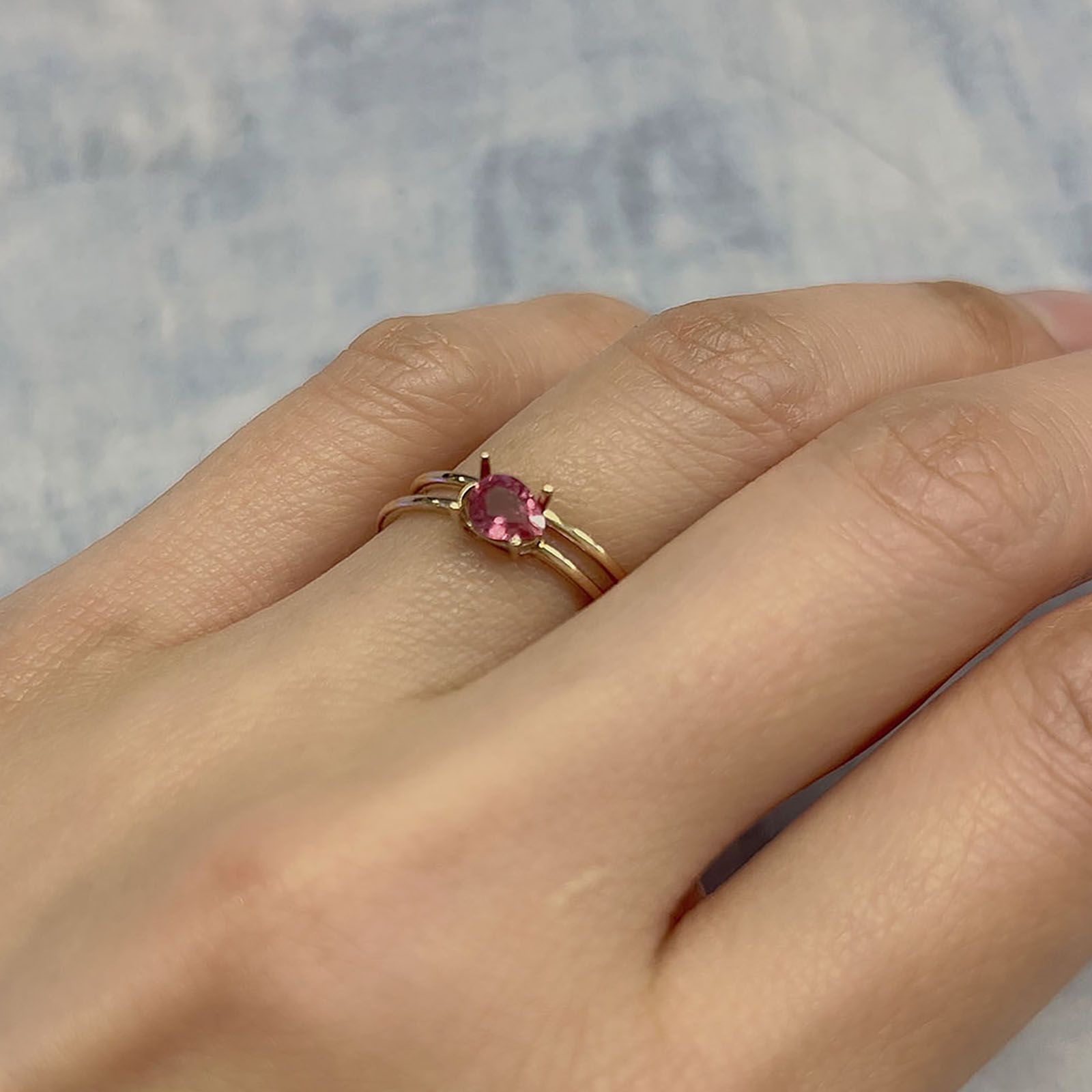 パパラチャサファイア 非加熱(宝石名サファイア/別名パパラチャ・サファイア)スリランカ産 0.42ct GIA鑑付[220113951]5.08x4.04mm前後