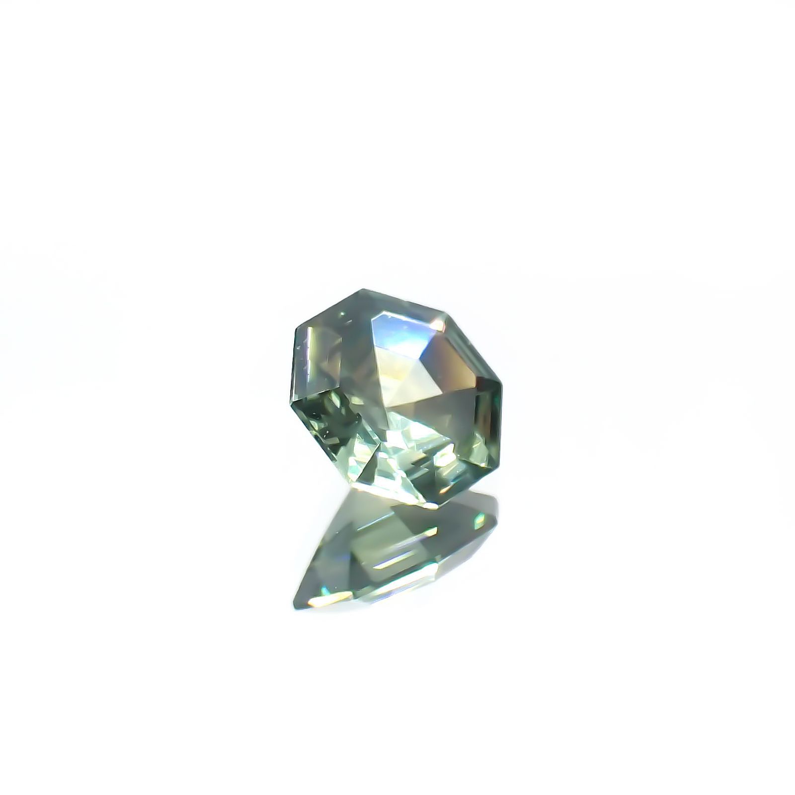 ◇オクタゴンカット◇モンタナサファイア アメリカ・モンタナ州産 0.51ct[240326403]4.9x4.9mm前後