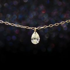 ◇La terre(ラ・テール)◇K18ダイヤモンドチャーム TTLC/SI (宝石名ダイアモンド) 0.140ct 識別済[220115348]4x2.7mm前後
