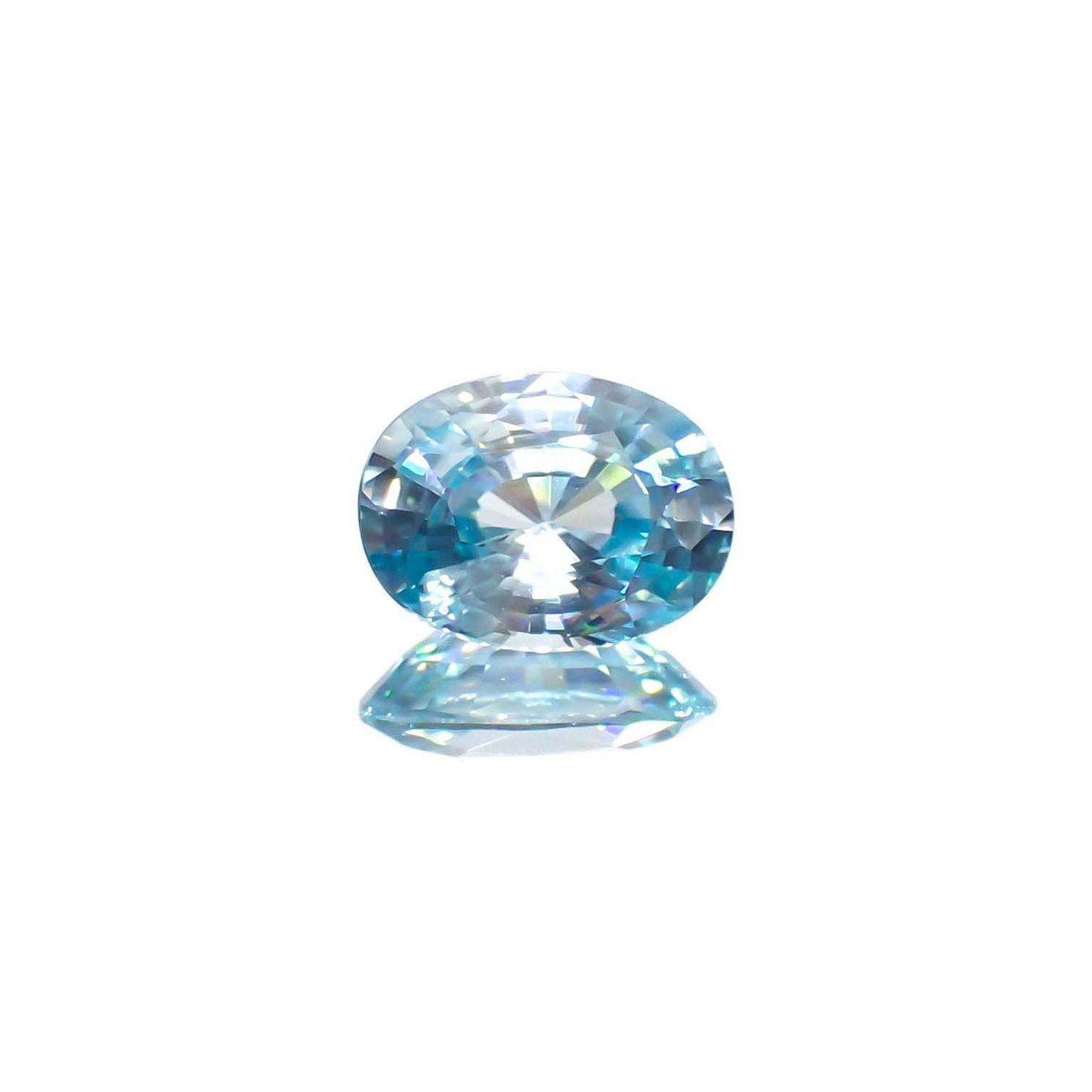 バイカラーブルージルコン カンボジア産 1.79ct [251018646]8x6.1mm前後