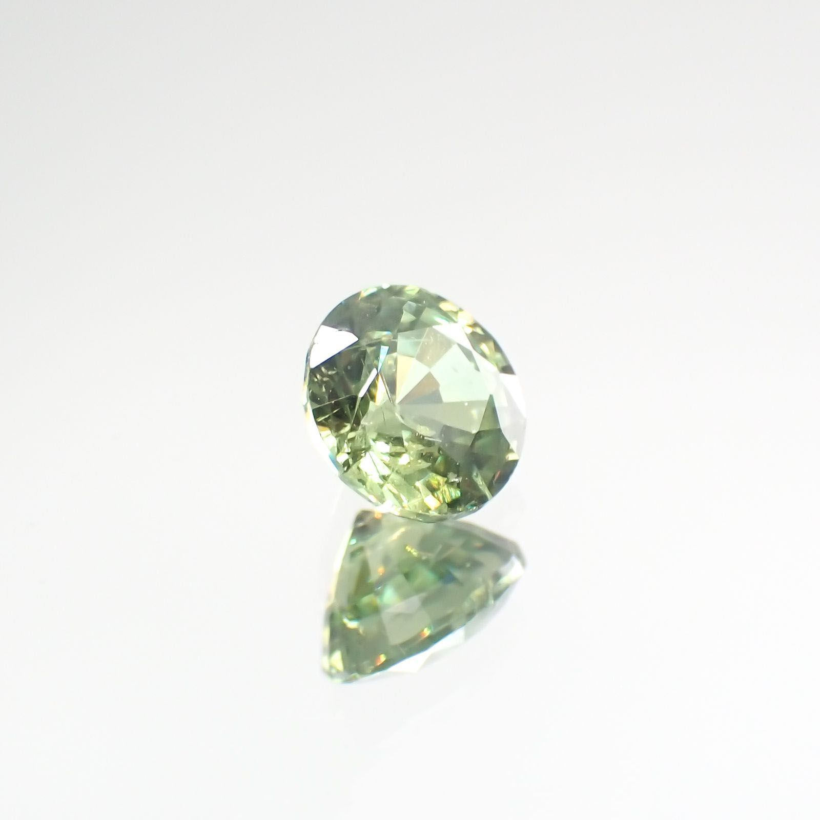 デマントイドガーネット(宝石名デマントイド・ガーネット) ナミビア産 0.78ct 識別済[210812793]5.1×5.1mm前後