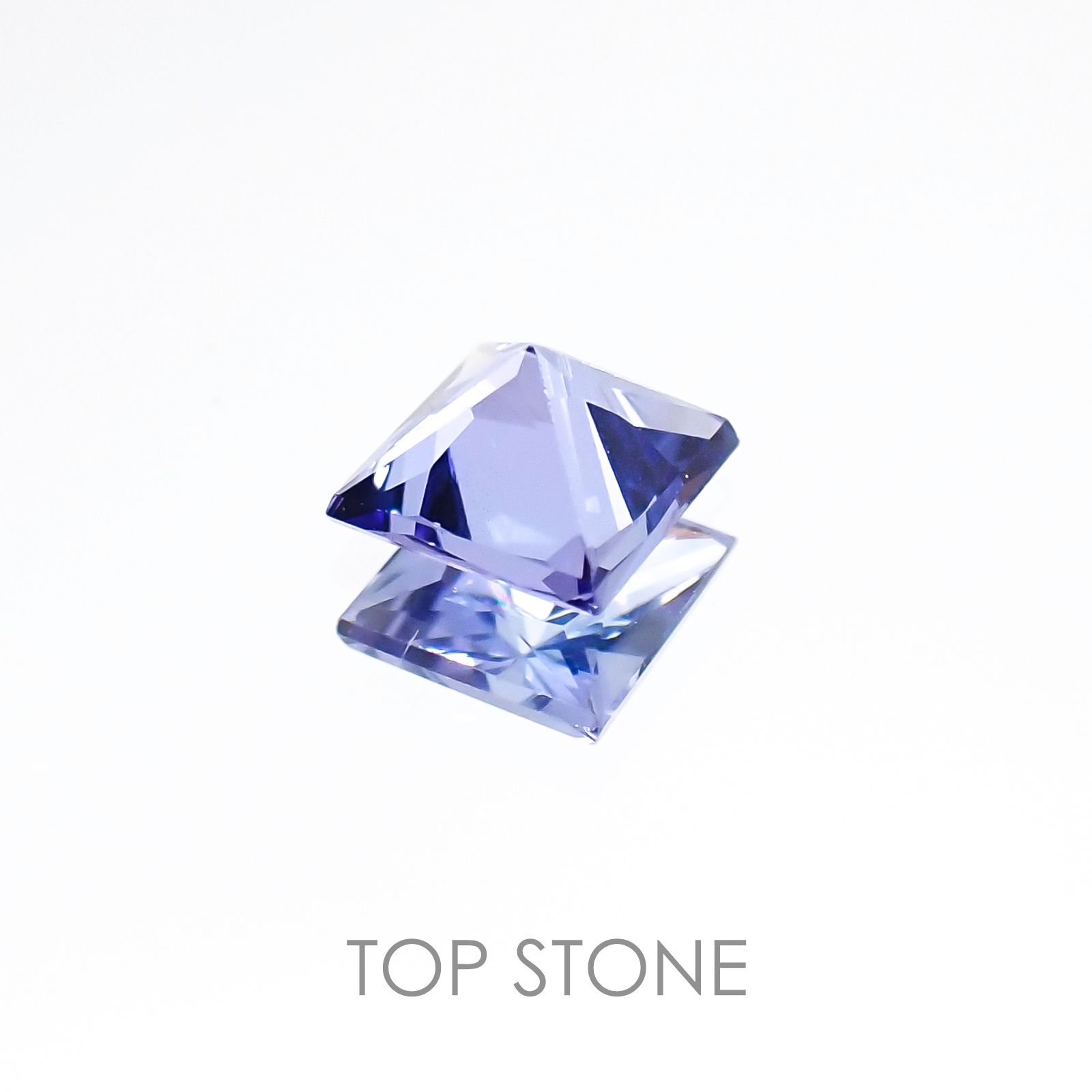 ◇プリンセスカット◇タンザナイト(宝石名タンザナイト) タンザニア産 0.41ct 識別済[20117203]4.3×4.3mm前後