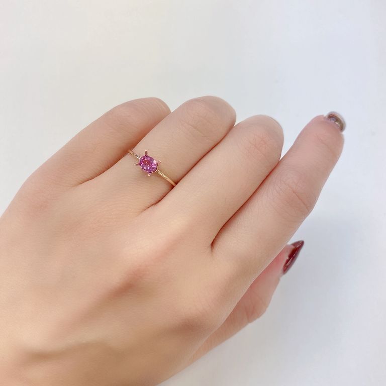 パパラチャサファイア(宝石名サファイア/別名パパラチャ・サファイア)スリランカ産 0.346ct DGL鑑付[230421632]4.91x3.97mm前後