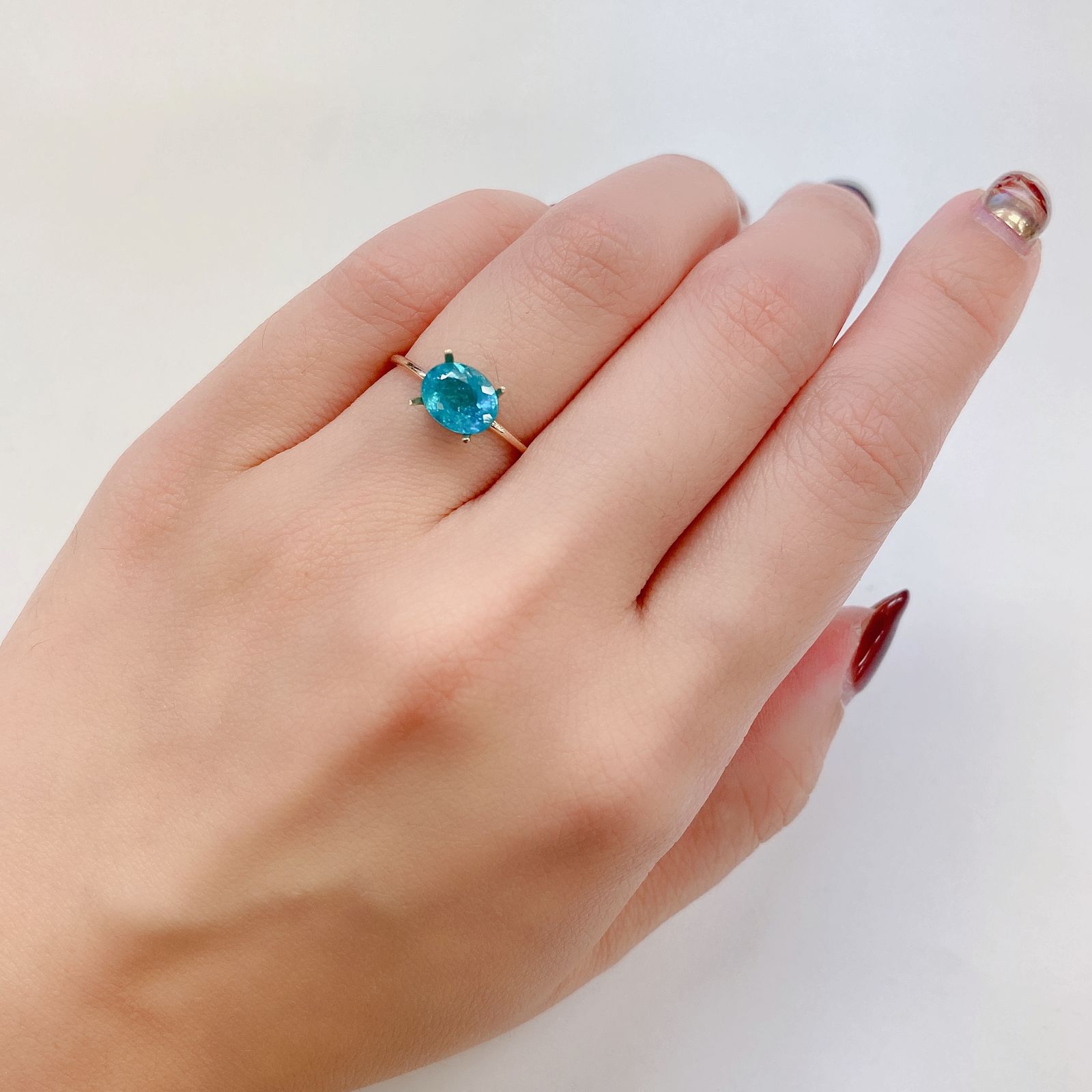 ミラノ★パライバトルマリン&レッドベリル18K&Ptリング★ ミラノ様専用☆パライバトルマリン&レッドベリル18K&Ptリング☆