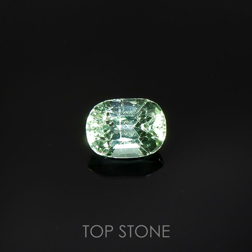 ブルーグリーントルマリン(宝石名トルマリン)アフガニスタン産 0.83ct 識別済[220115308]6.4x4.7mm前後