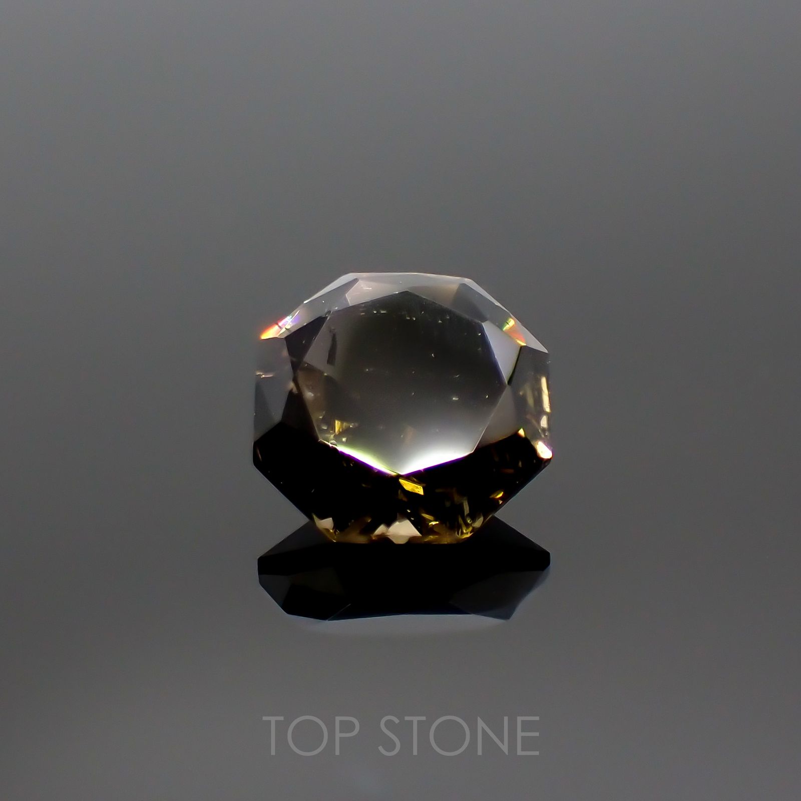 ◇オクタゴンカット◇バイカラートルマリンSA(宝石名トルマリン) ブラジル/アフリカ産 0.867ct ソ付(彩珠)[21049170]6.2×6.2mm前後