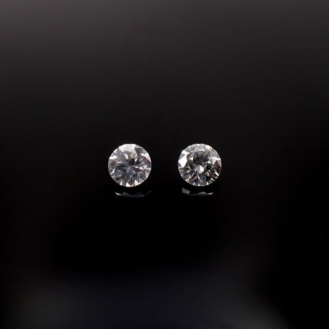 ◇ペアセット◇シルキーダイヤモンド 0.20ct(2pcs合計) / 2.9x2.9mm前後 [260431962]