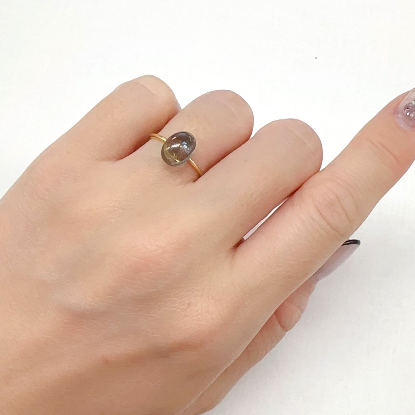 アベンチュリンアクアマリン ナイジェリア産 2.08ct[240226043]9.3x6.9mm前後