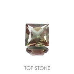 ◇プリンセスカット◇バイカラーオレゴンサンストーン アメリカ・オレゴン州産 2.76ct[221018706]8.5x8.4mm前後
