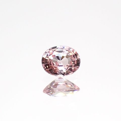 パパラチャサファイア(宝石名サファイア/別名パパラチャ・サファイア)スリランカ産 0.312ct ソ付(日独)[220616594]4.4x3.5mm前後