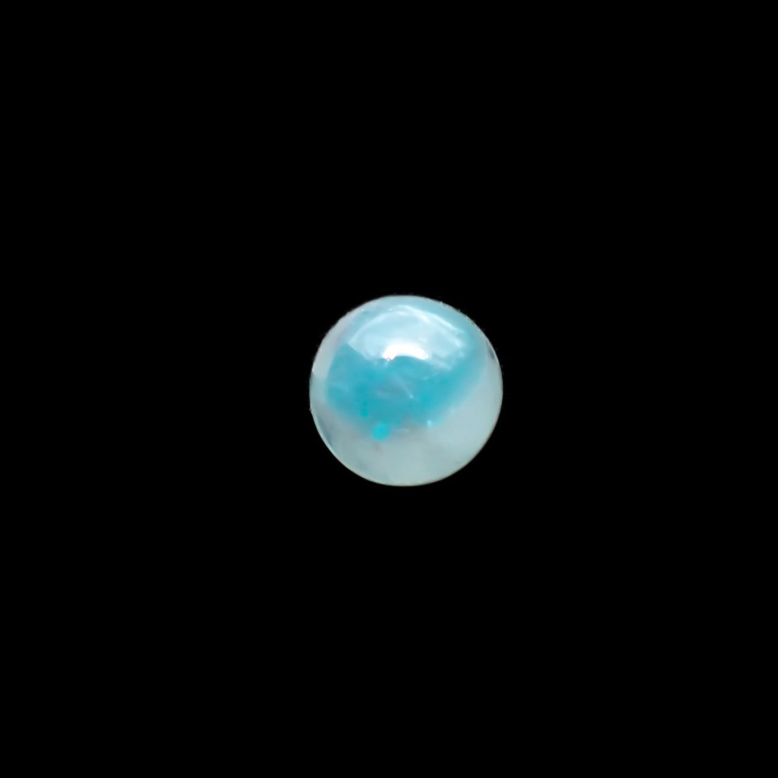 パライバトルマリンインクォーツ(宝石名トルマリンインクォーツ/別名パライバ・トルマリンインクォーツ) ブラジル産 3.596ct ソ付(宝貴協)[210711744]9.0×9.0mm前後