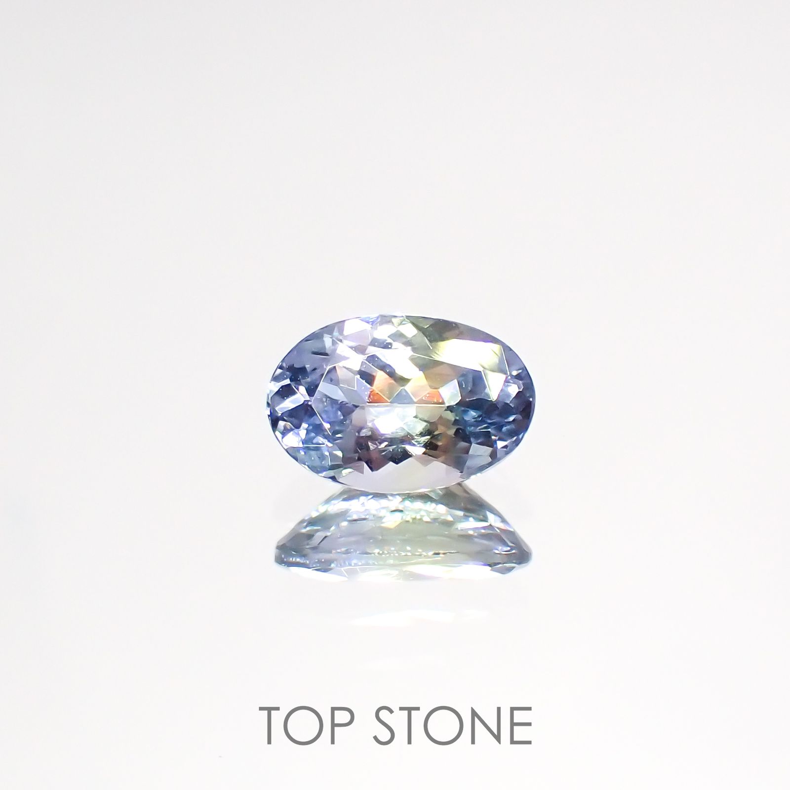 バイカラータンザナイト(宝石名ゾイサイト)タンザニア産 0.96ct 識別済[220515901]7.8x5.2mm前後