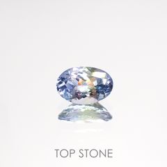 バイカラータンザナイト(宝石名ゾイサイト)タンザニア産 0.96ct 識別済[220515901]7.8x5.2mm前後