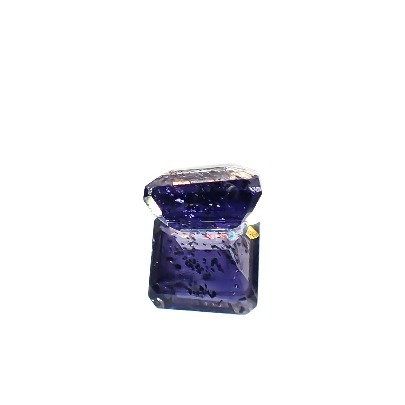 ◇プリンセスカット◇アイオライトサンストーン(宝石名アベンチュリン・アイオライト)インド/ブラジル産 0.98ct 識別済[231224432]6x6mm前後