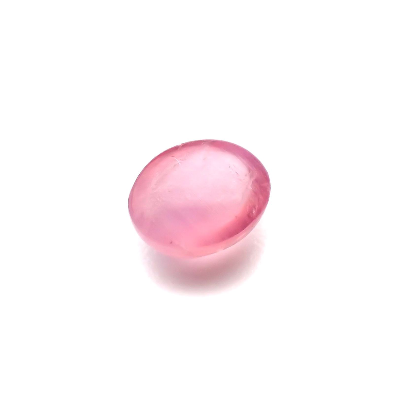 ペツォッタイトキャッツアイ(ラズベリル)(宝石名ペツォッタイト・キャッツアイ) マダガスカル産 0.502ct ソ付(彩珠)[210811973]5.1×4.1mm前後