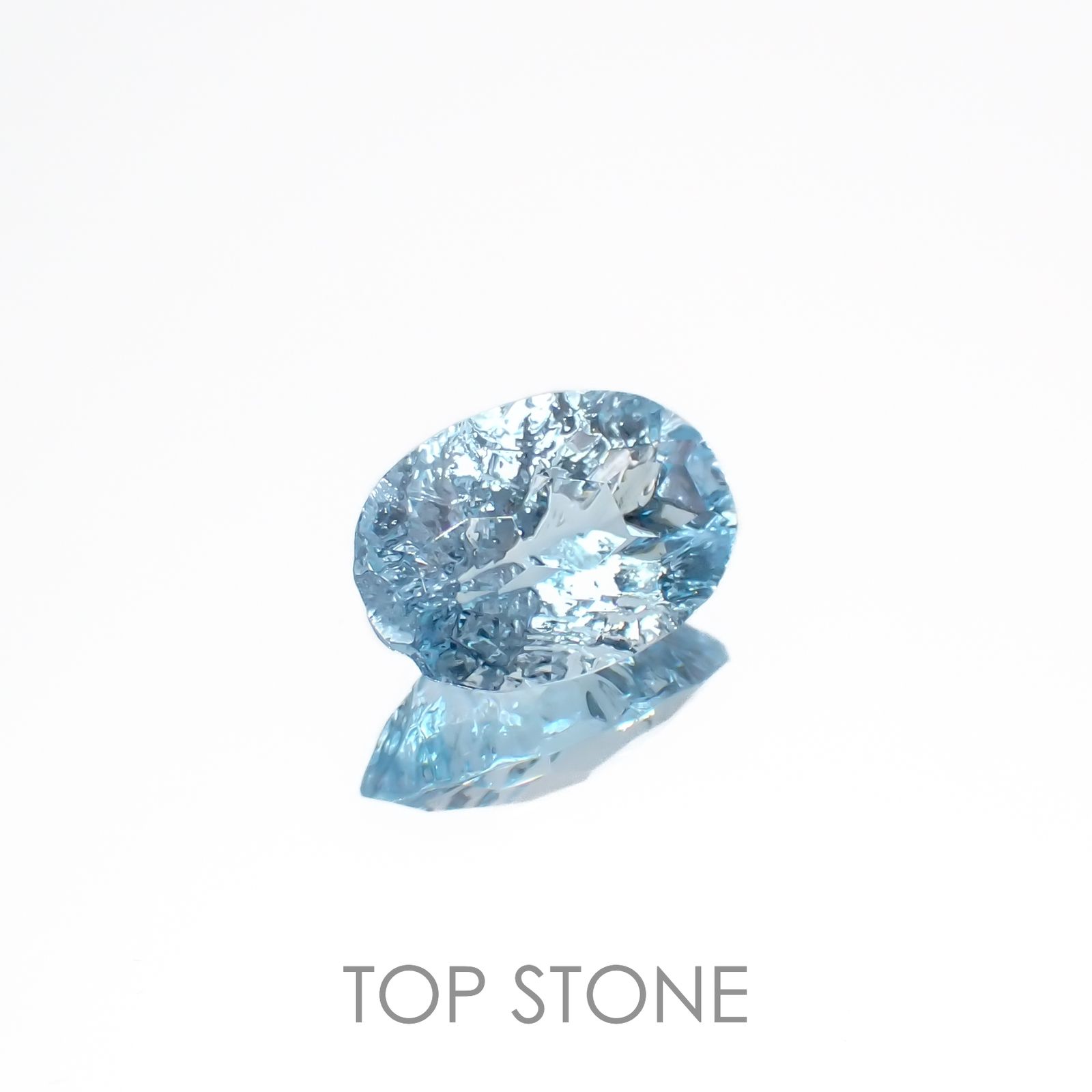 ◇カスタムカット◇ブルートパーズ ブラジル産 3.70ct[221219334]12x8mm前後