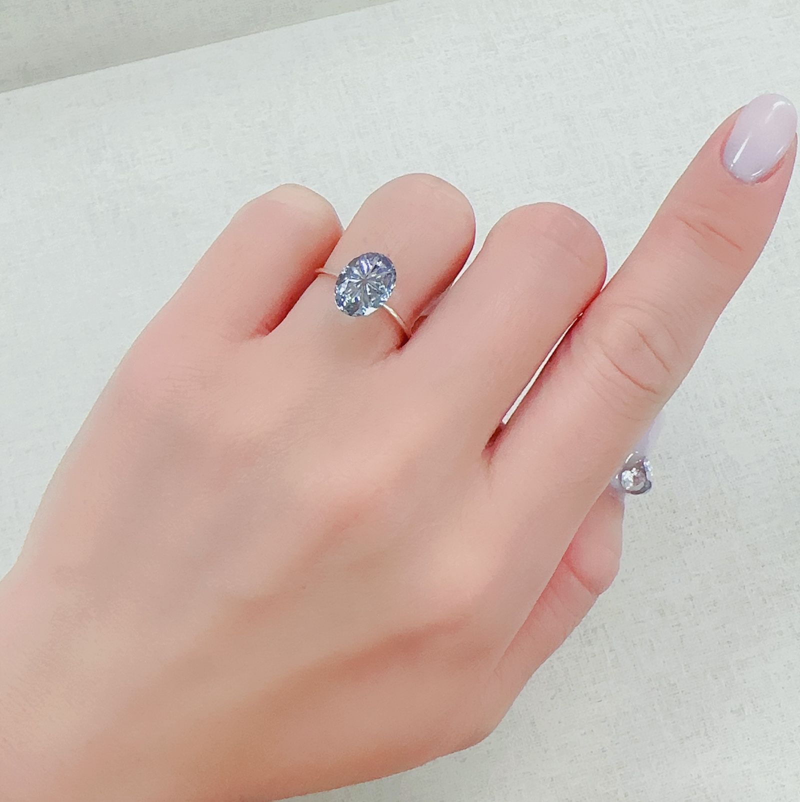◇甲州貴石切子Plus Three◇バイカラータンザナイト カード付き(宝石名ゾイサイト)タンザニア産 2.00ct 識別済[230321253]10x7.5mm前後