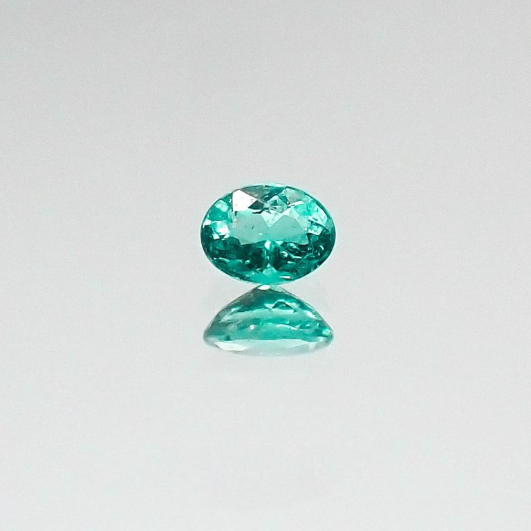 パライバトルマリン(宝石名トルマリン/別名パライバ・トルマリン) ブラジル産 0.109ct ソ付(宝貴協)[20052690]3.4×2.6mm前後
