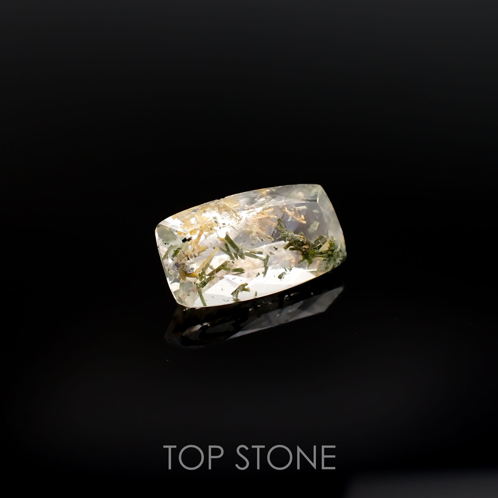 ヘデンベルジャイトインクォーツ インドネシア産 3.12ct[220917829]12.8x7.1mm前後