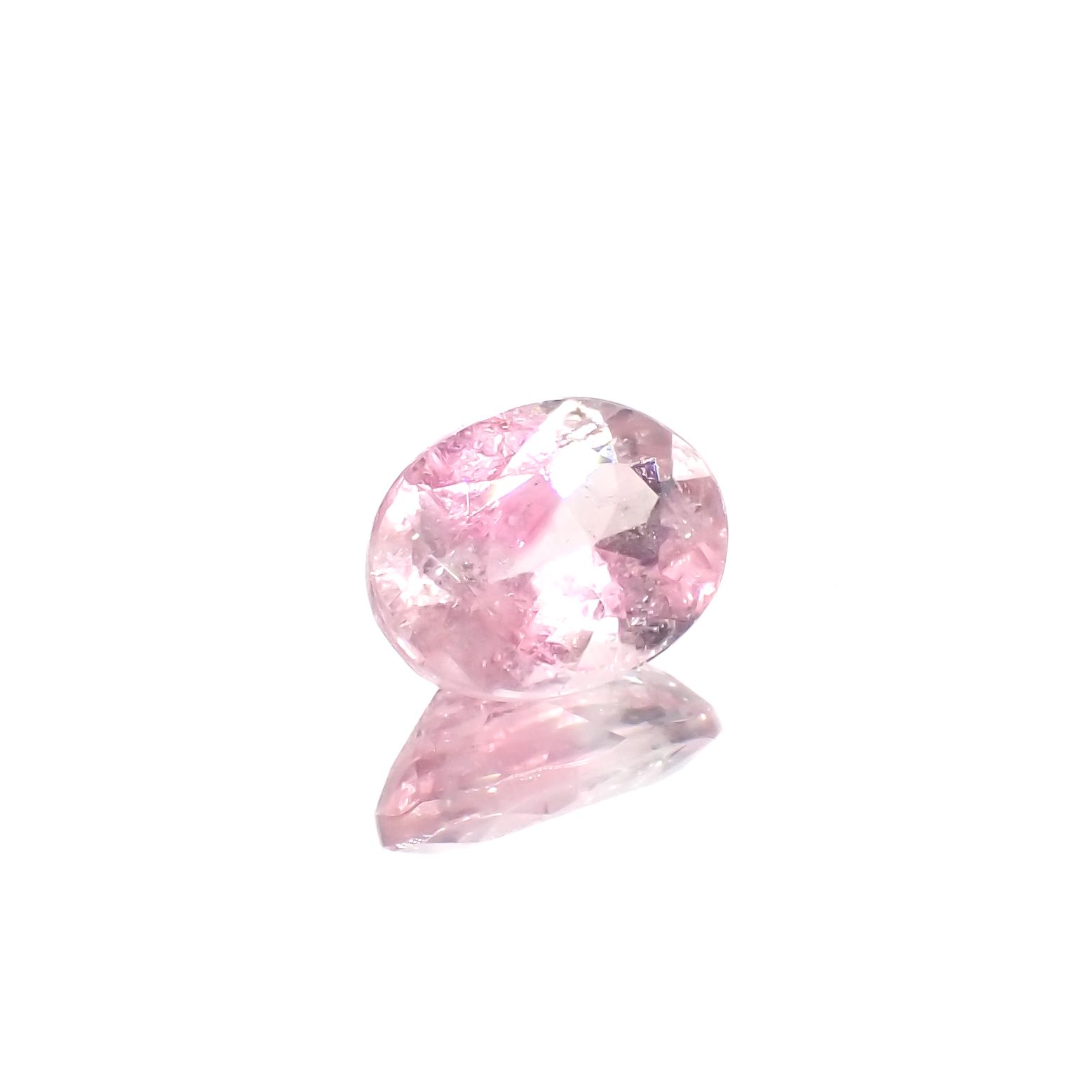 ピンククリスタルトルマリン(宝石名ピンク・トルマリン)コンゴ民主共和国産 1.27ct 識別済[230823236]8.1x6.1mm前後
