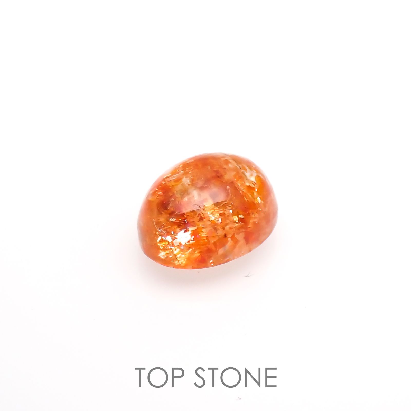 イリュージョンサンストーン(宝石名フェルドスパー) タンザニア産 2.41ct 識別済[211013339]9.1×7.2mm前後