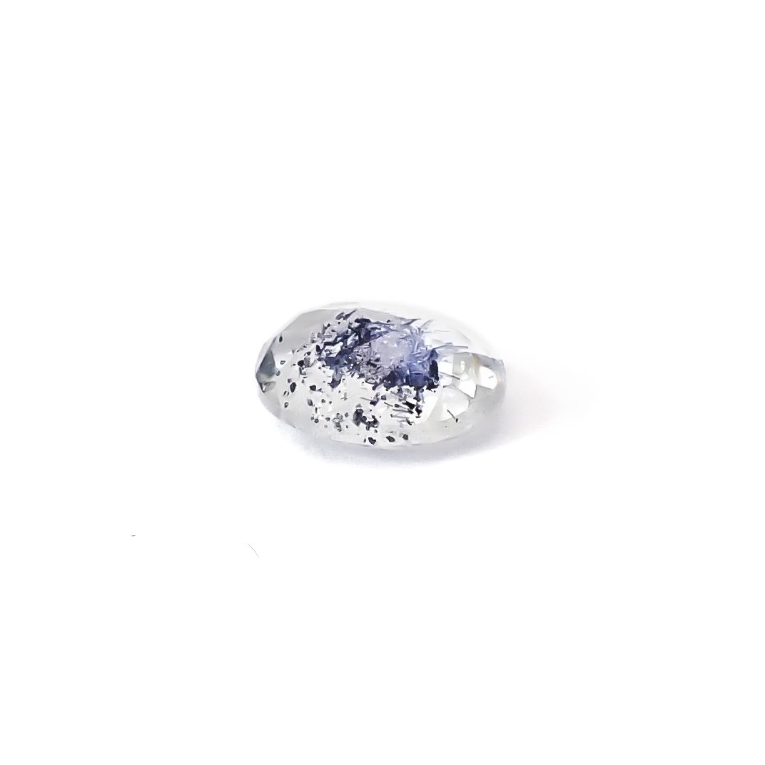 デュモルチェライトインクォーツ ブラジル産 0.74ct / 6.8x5.5mm前後 [260331855]