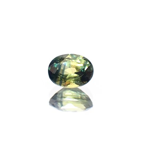 バイカラーサファイア タンザニア産 0.41ct / 4.7x3.6mm前後 [250931131]