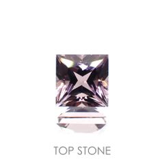 ◇プリンセスカット◇バイオレットトルマリン(宝石名バイオレット・トルマリン) ブラジル産 1.482ct ソ付(彩珠)[20095684]6.2×6.2mm前後