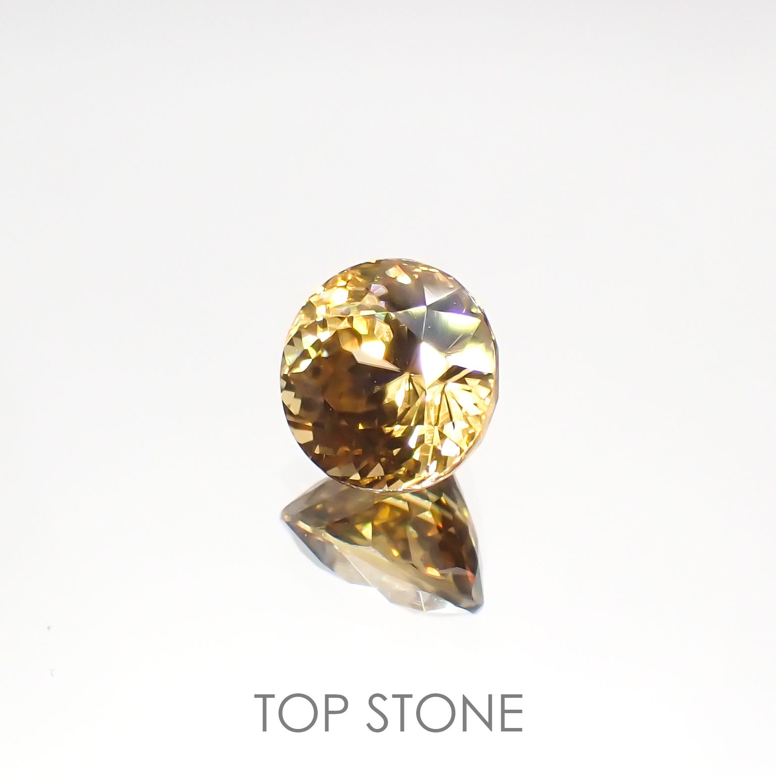 イエロージルコン(宝石名ジルコン)スリランカ/カンボジア産 2.98ct 識別済[220114835]7.7x7.6mm前後