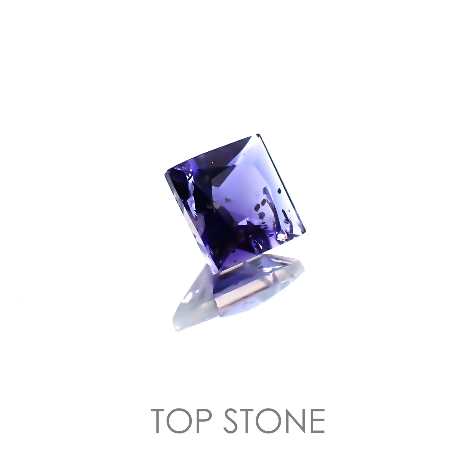 ◇プリンセスカット◇アイオライトサンストーン インド・ブラジル産 ルース 0.27ct[20128416]4×4mm前後