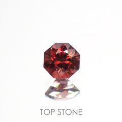 ◇オクタゴンカット◇ピンクジルコン(宝石名ジルコン)スリランカ/カンボジア産 0.81ct 識別済[220114931]5x4.9mm前後