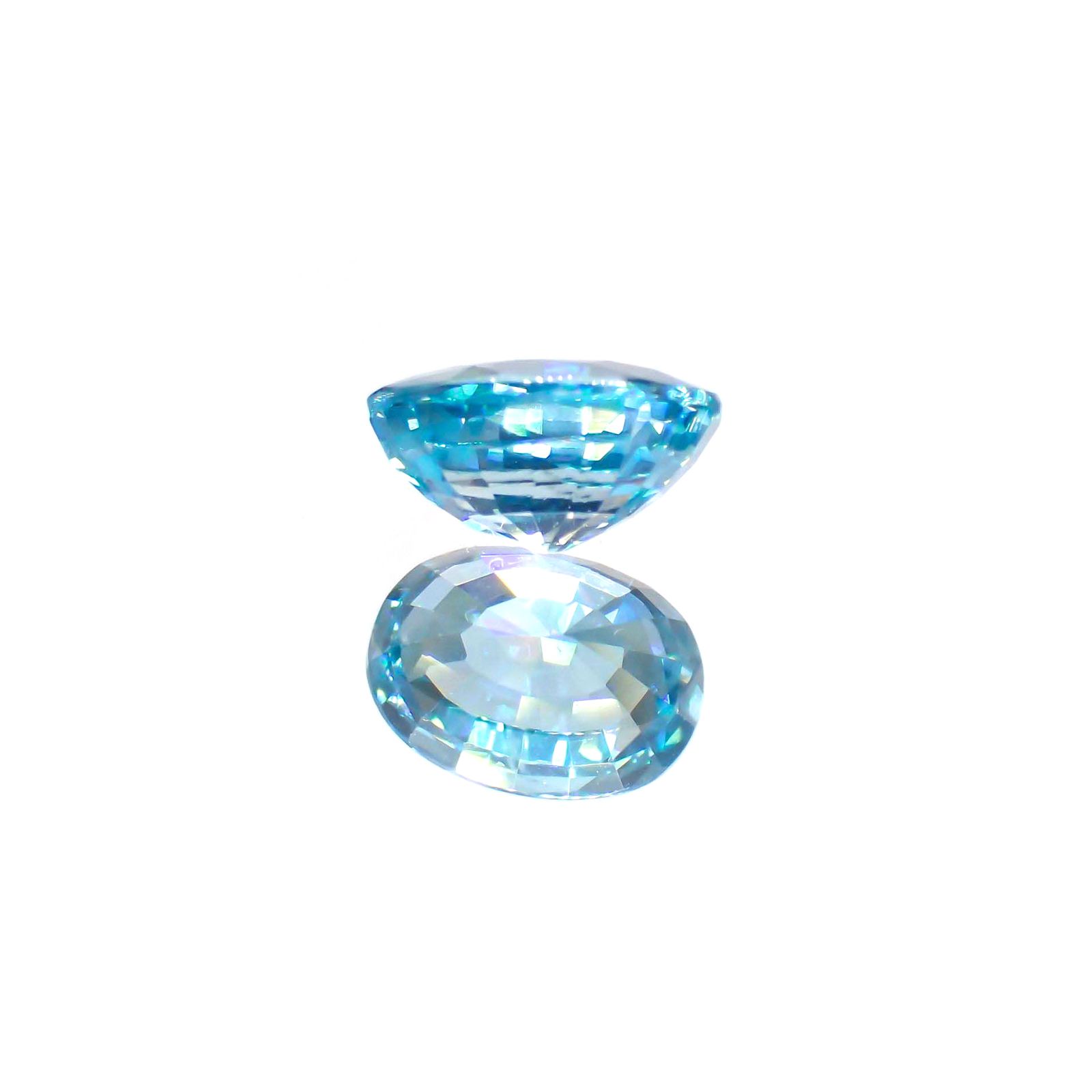 ブルージルコン(宝石名ジルコン) カンボジア産 1.42ct 識別済[251013453]7.1×5.2mm前後