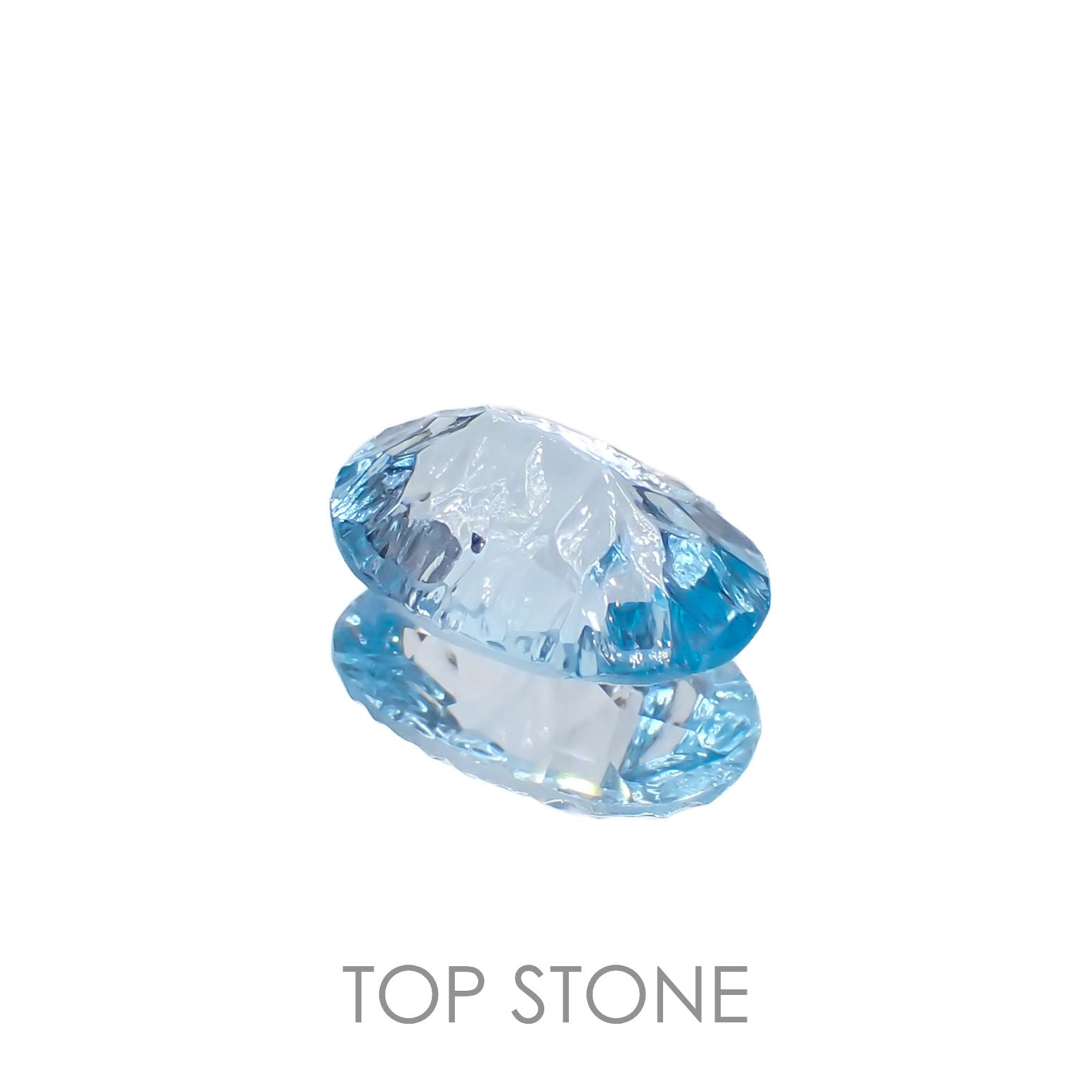 ◇カスタムカット◇ブルートパーズ ブラジル産 3.64ct[221219331]12x8.1mm前後