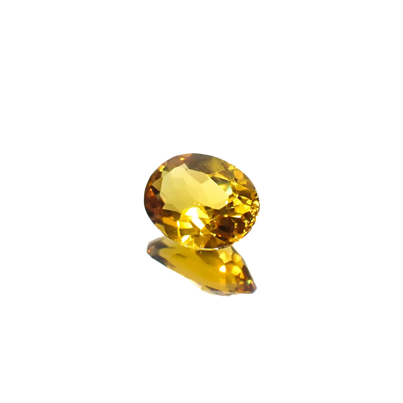 ゴールデンベリル(宝石名ゴールデン・ベリル)ブラジル産 1.03ct 識別済[250530346]8.1x6.1mm前後