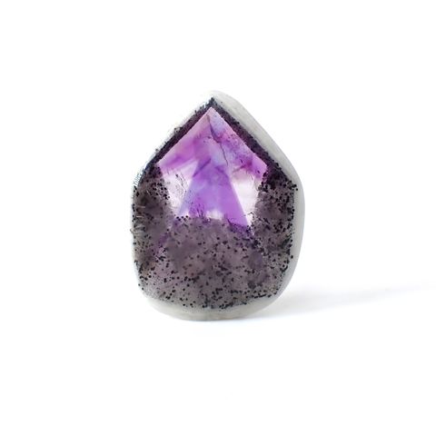 ◇フリーフォーム◇トラピッチェアメジスト 母岩付き ブラジル産 56.16ct [250730681]38.1x29mm前後