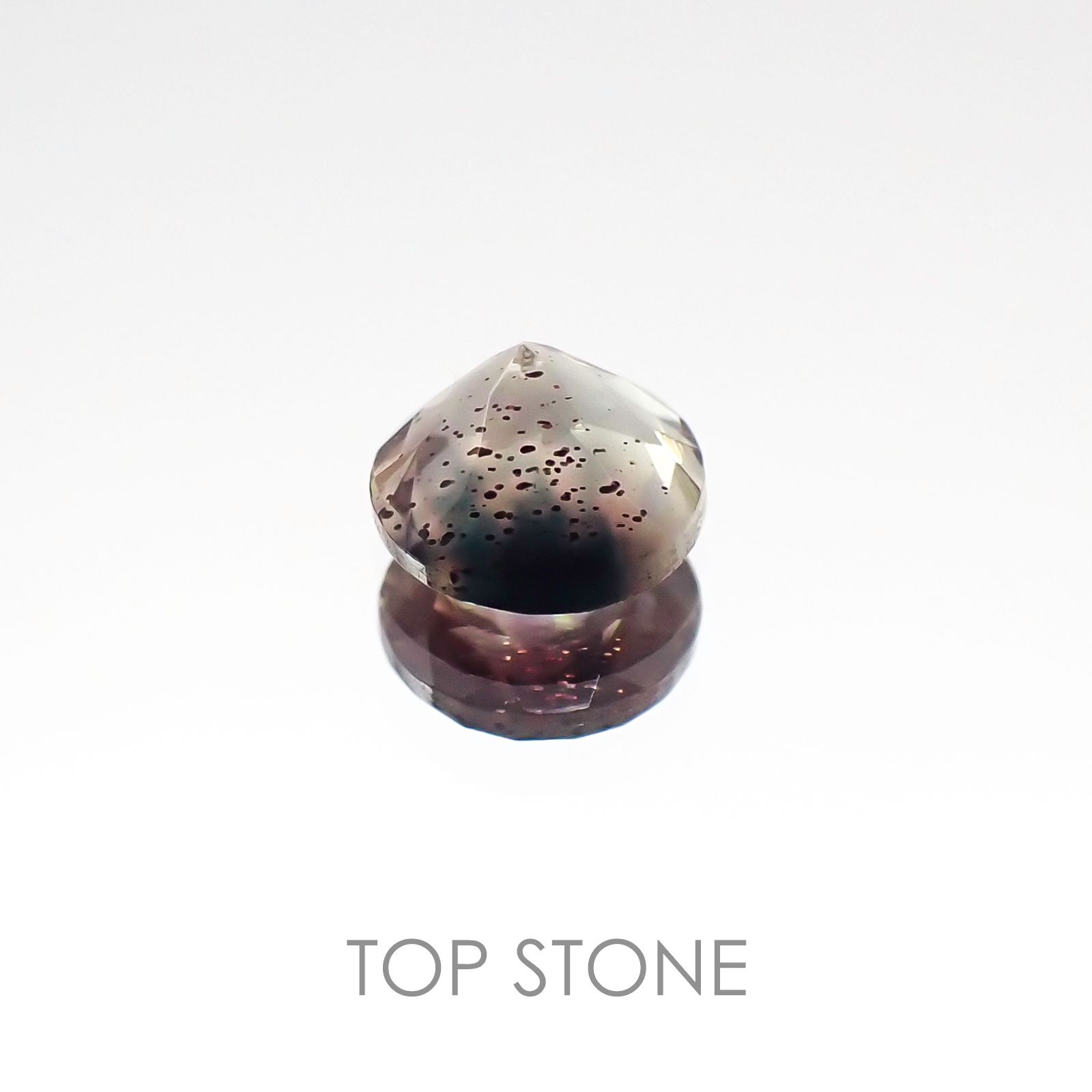 バイカラーオレゴンサンストーン アメリカ産 ルース 0.44ct[20107099]5×5mm前後