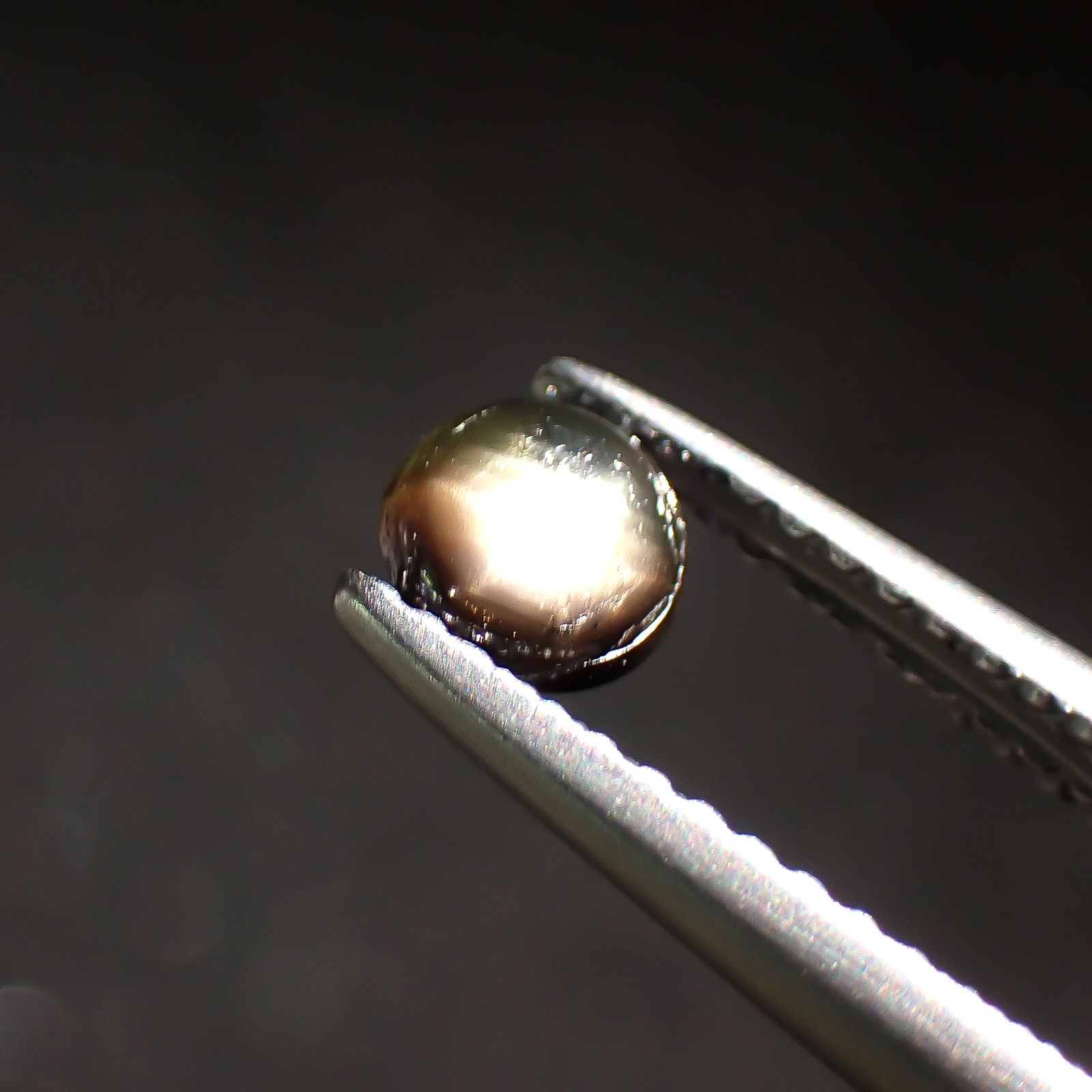 ゴールドシーンサファイア(宝石名シーン・サファイア)ケニア産 識別済 0.50ct / 4.6x4.5mm前後 [260816218]