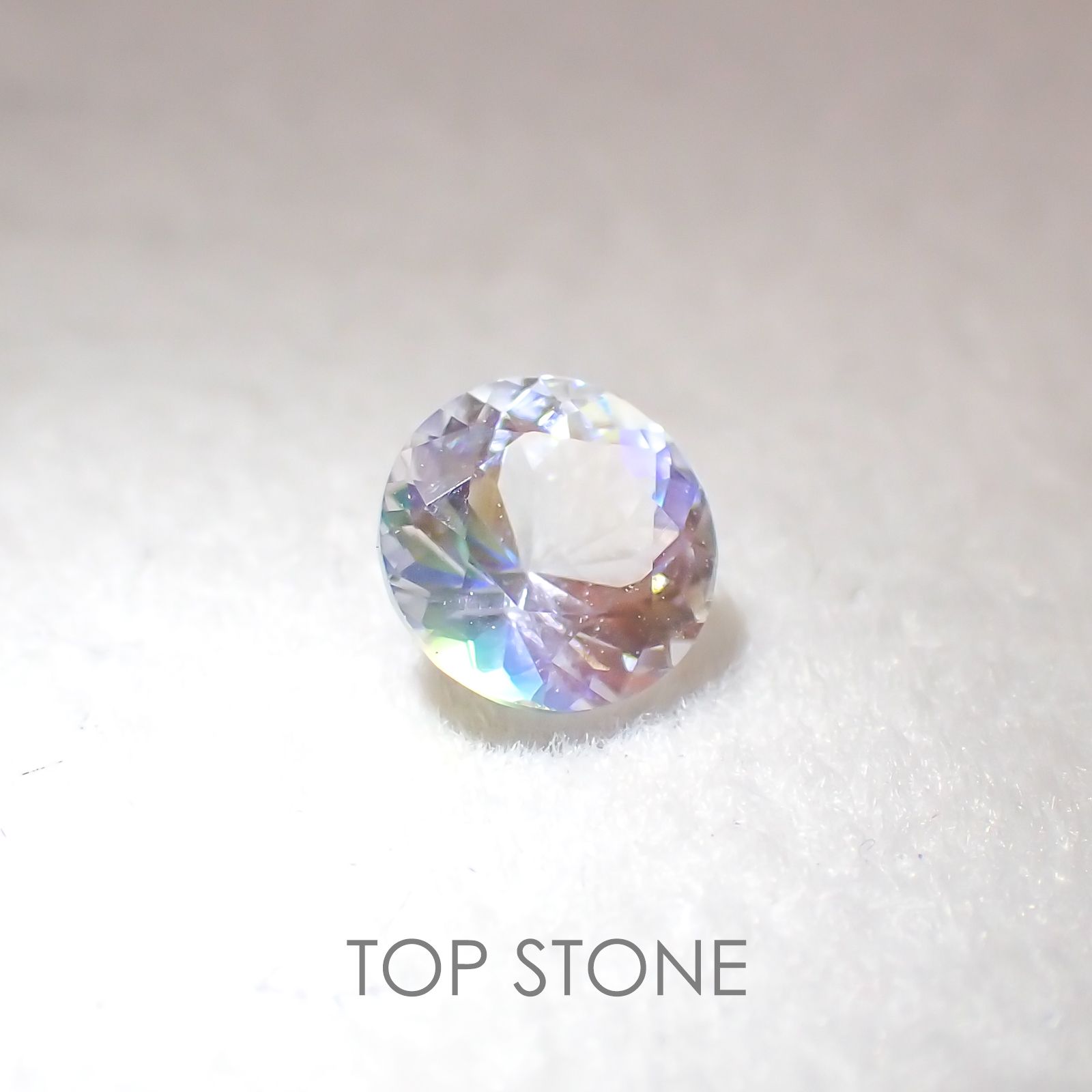 レインボームーンストーン(アンデシンラブラドライト) マダガスカル産 ルース 0.3ct[210310115]4.6×4.6mm前後