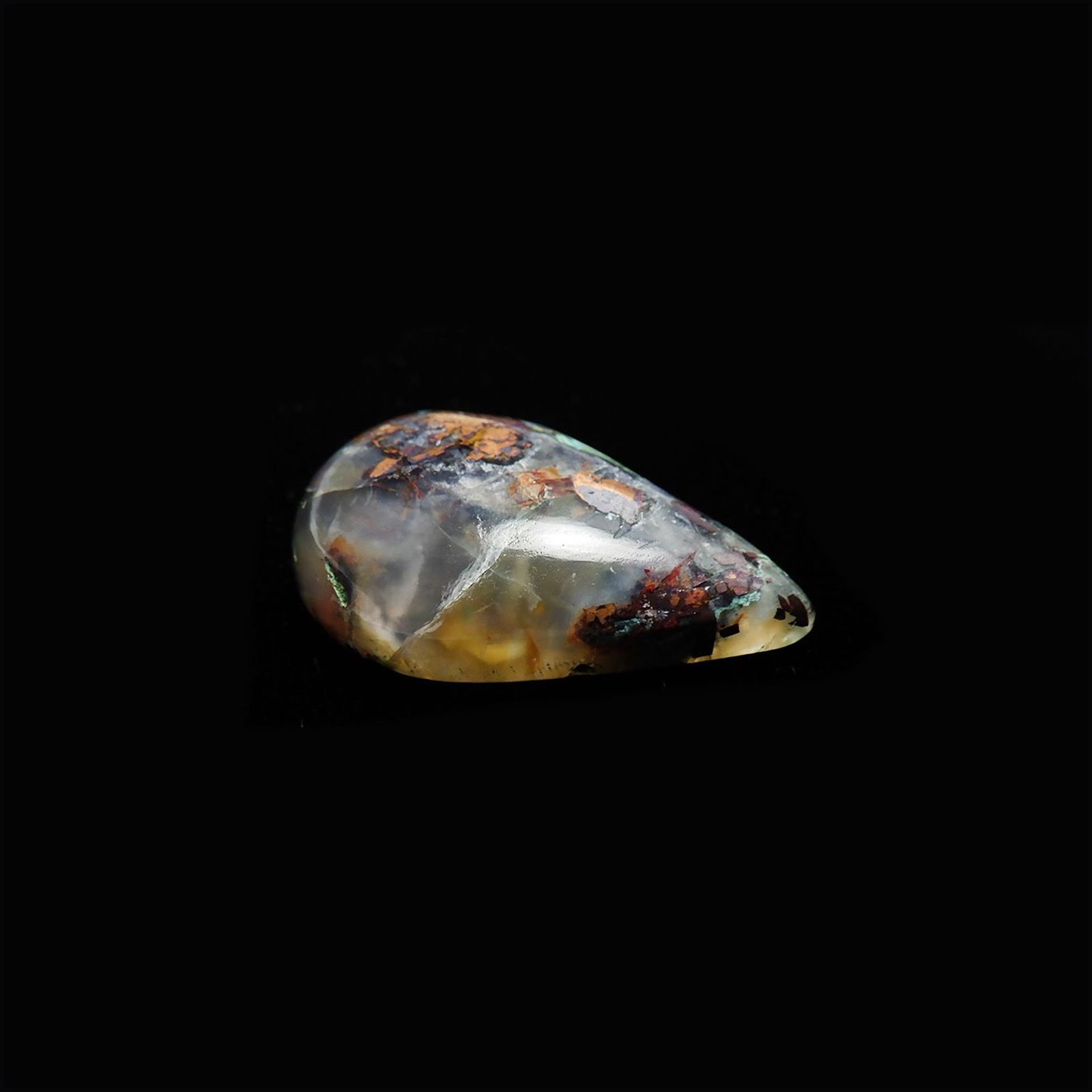 コッパークリソコラインカルセドニー インドネシア産 21.81ct / 23.4x13.9mm前後 [240125549]