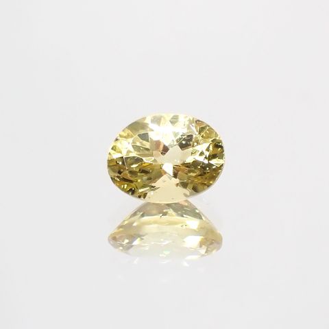 レモンイエローアパタイト(宝石名アパタイト) メキシコ産 1.25ct 識別済[210913227]7.8×6mm前後